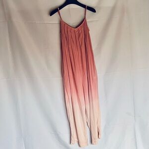 Cost Plus World Market Pink Ombre Dip Dyed Jumpsuit  Small/Medium